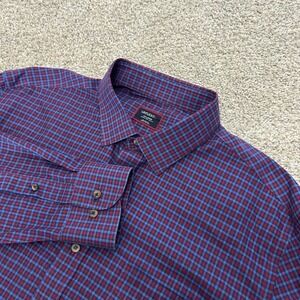 UNTUCKit Button Up Shirt XXL Red Blue Knight Multi Plaid Slim Fit Wrinkle Free